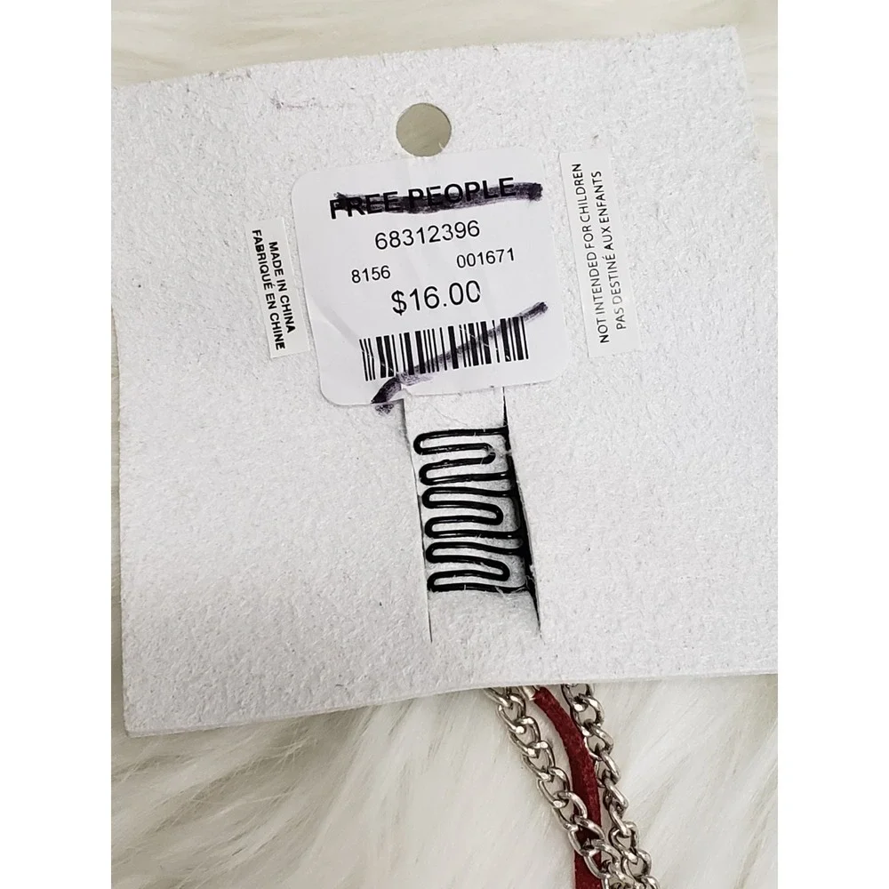 NEW Free People CHAIN FAUX LEATHER Hair Braid In Extension Accessory BIKER GOTH